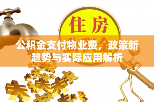 宝丰公积金支付物业费，政策新趋势与实际应用解析