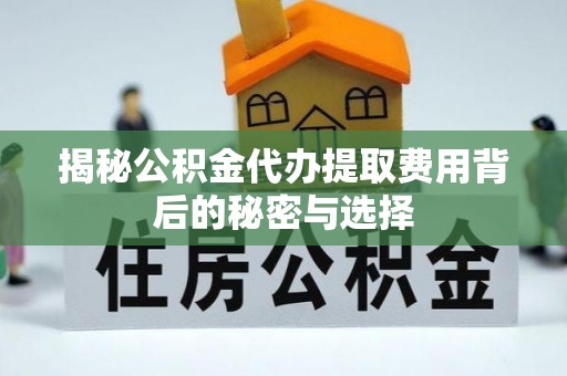 宝丰揭秘公积金代办提取费用背后的秘密与选择