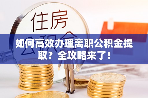 宝丰如何高效办理离职公积金提取？全攻略来了！