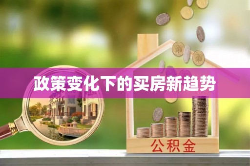 宝丰政策变化下的买房新趋势