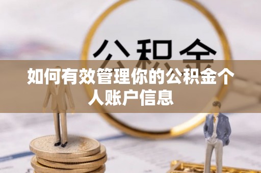宝丰如何有效管理你的公积金个人账户信息