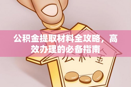 宝丰公积金提取材料全攻略，高效办理的必备指南