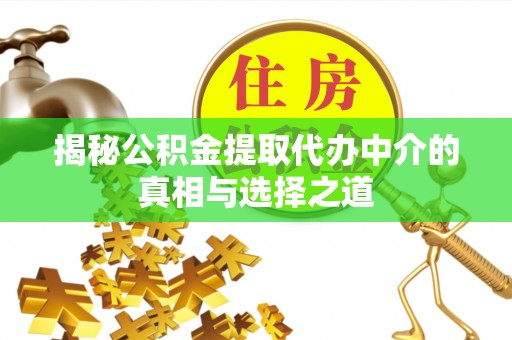 宝丰揭秘公积金提取代办中介的真相与选择之道