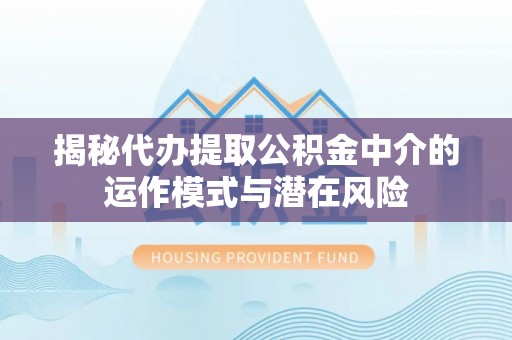 宝丰揭秘代办提取公积金中介的运作模式与潜在风险