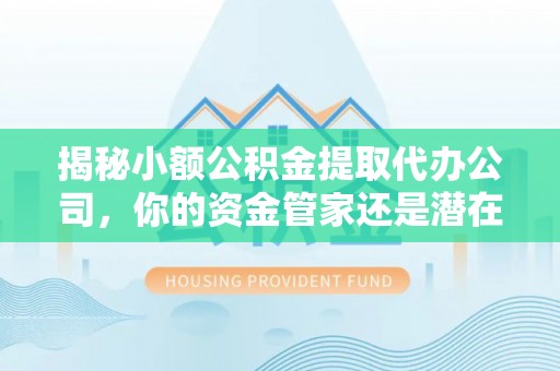 宝丰揭秘小额公积金提取代办公司，你的资金管家还是潜在陷阱？