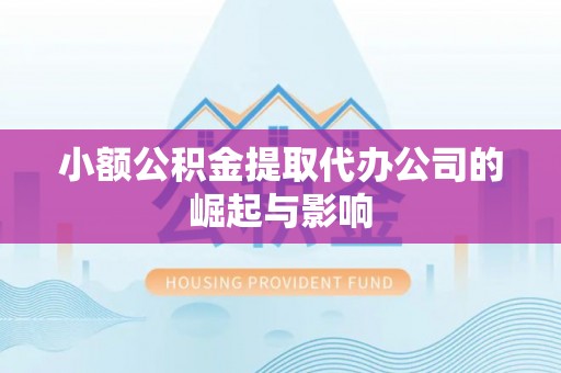 宝丰小额公积金提取代办公司的崛起与影响